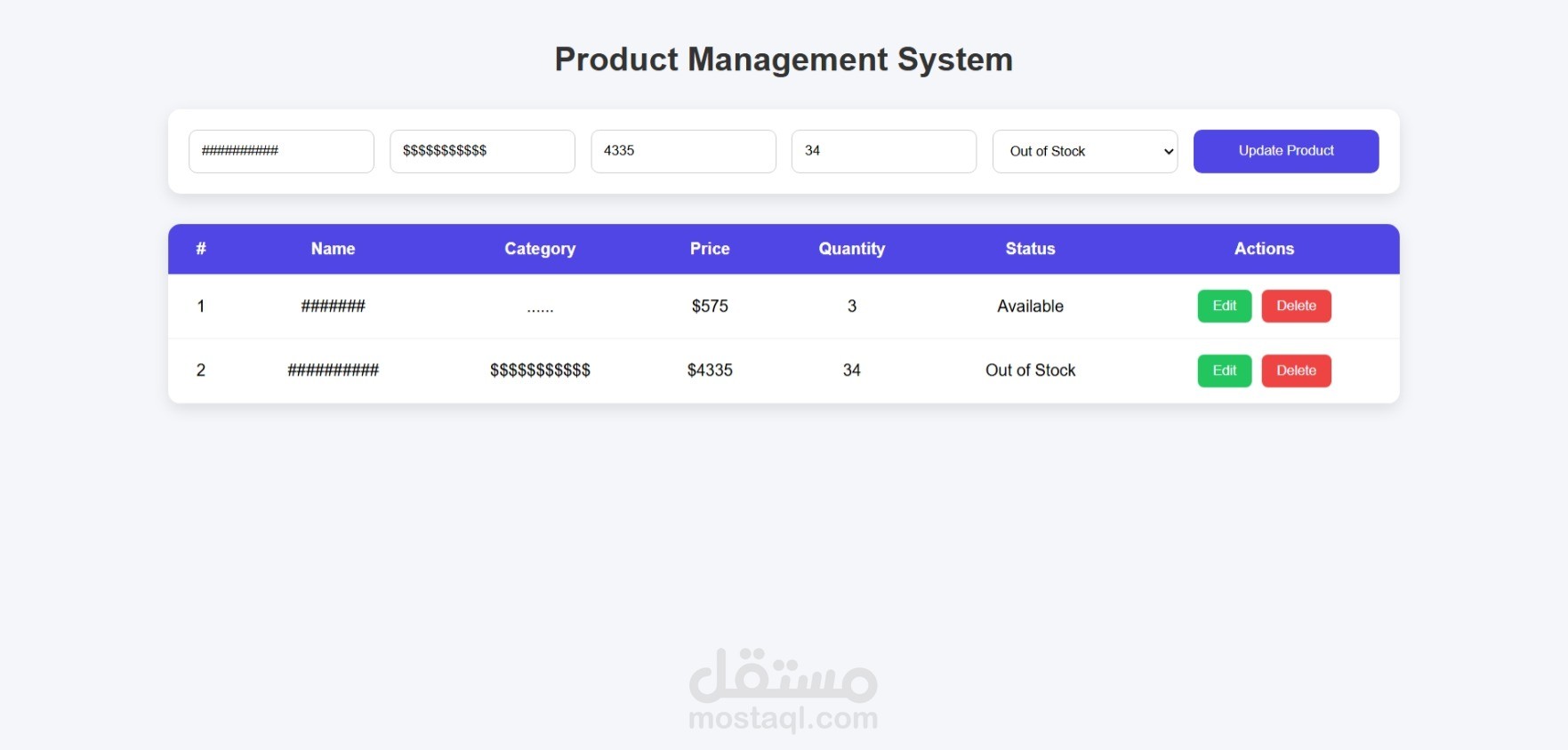 Product Management System