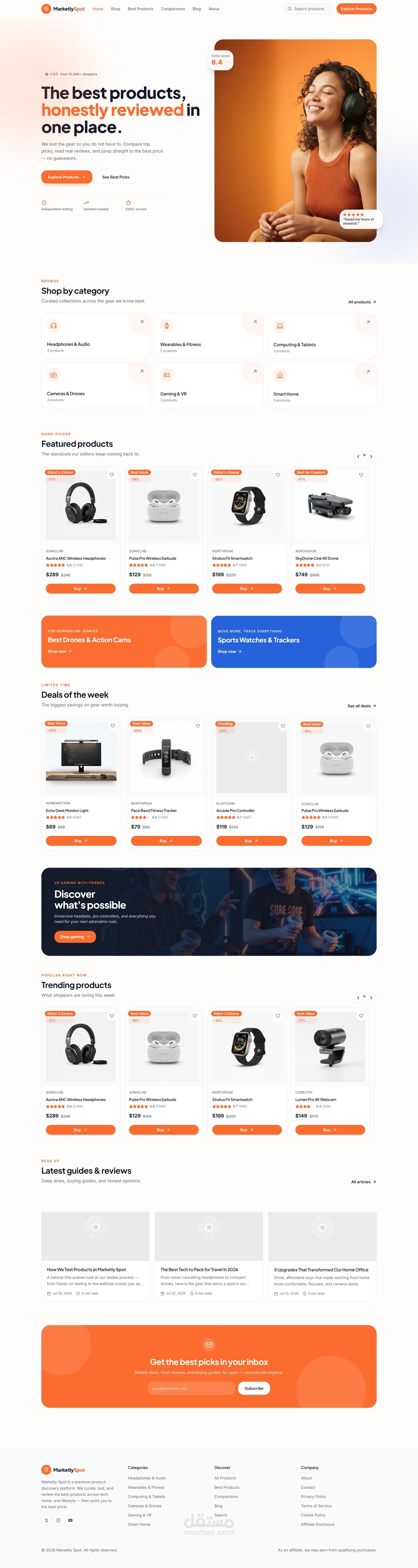 منصة اكتشاف ومراجعة منتجات Marketly Spot