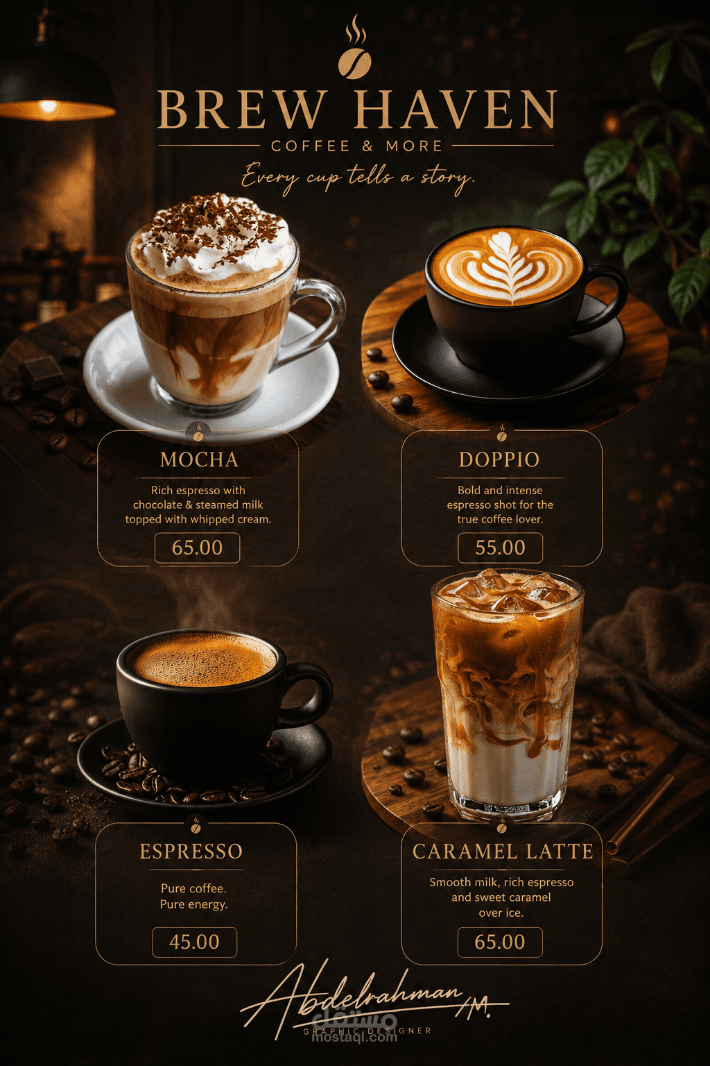 Modern Coffee Shop Menu Design
