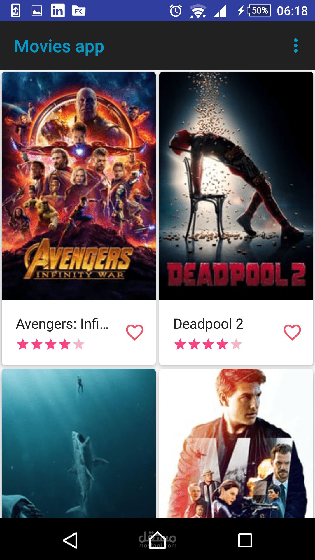 تطبيق لعرض احدث الافلام