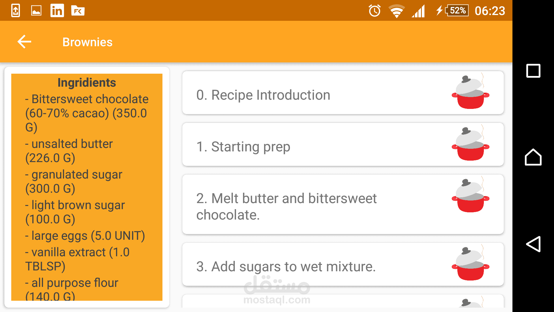 تطبيق وصفات المأكولات