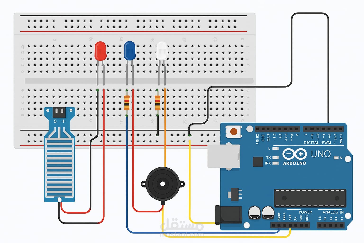 نظام مراقبة مستوى المياه باستخدام الأردوينو (Arduino Water Level Monitoring System)