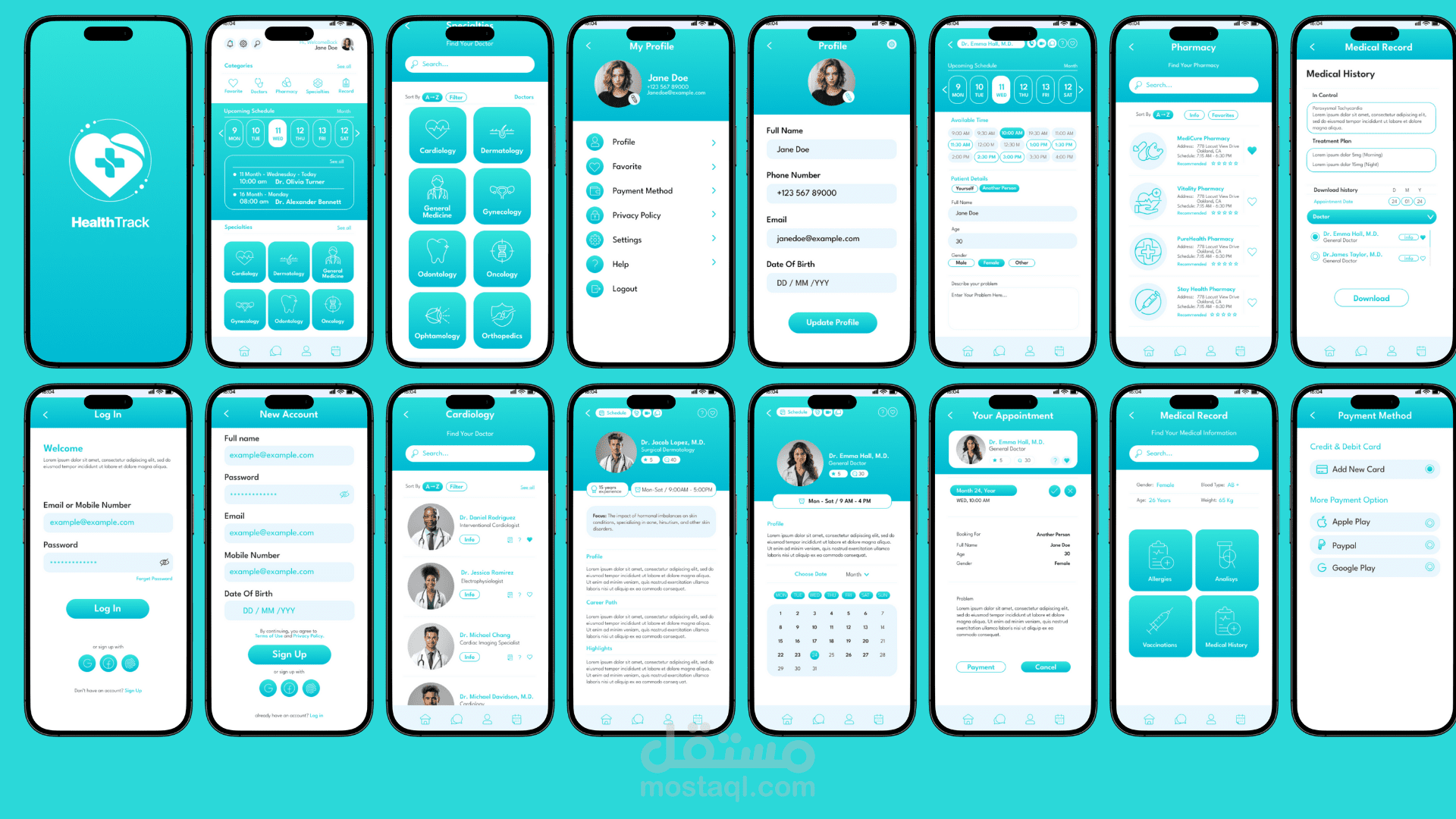 تطبيق Health Tracker