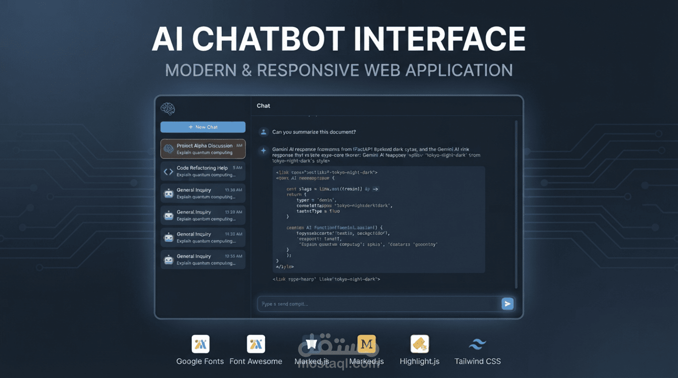 Chatbot احترافي مدعوم بـ FastAPI