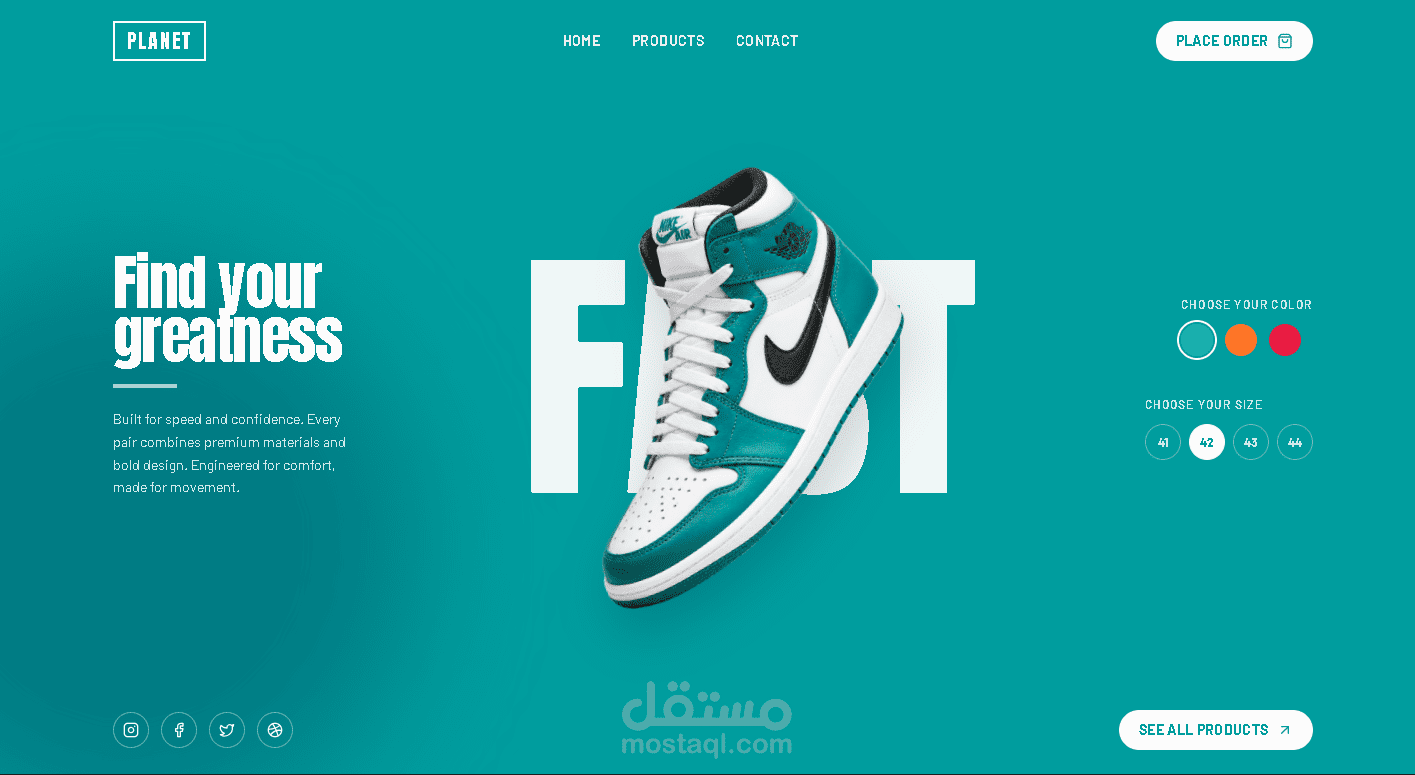 واجهة متجر إلكتروني حديثة