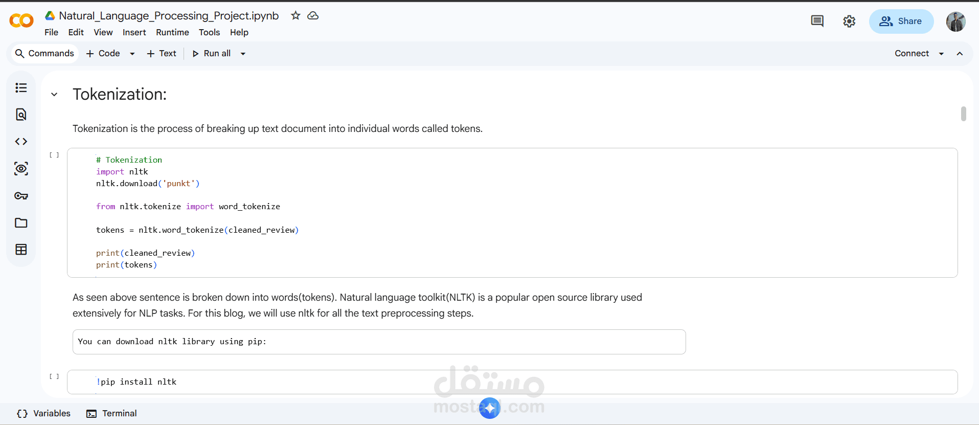 Natural Language Processing (NLP) with Sentiment Analysis project