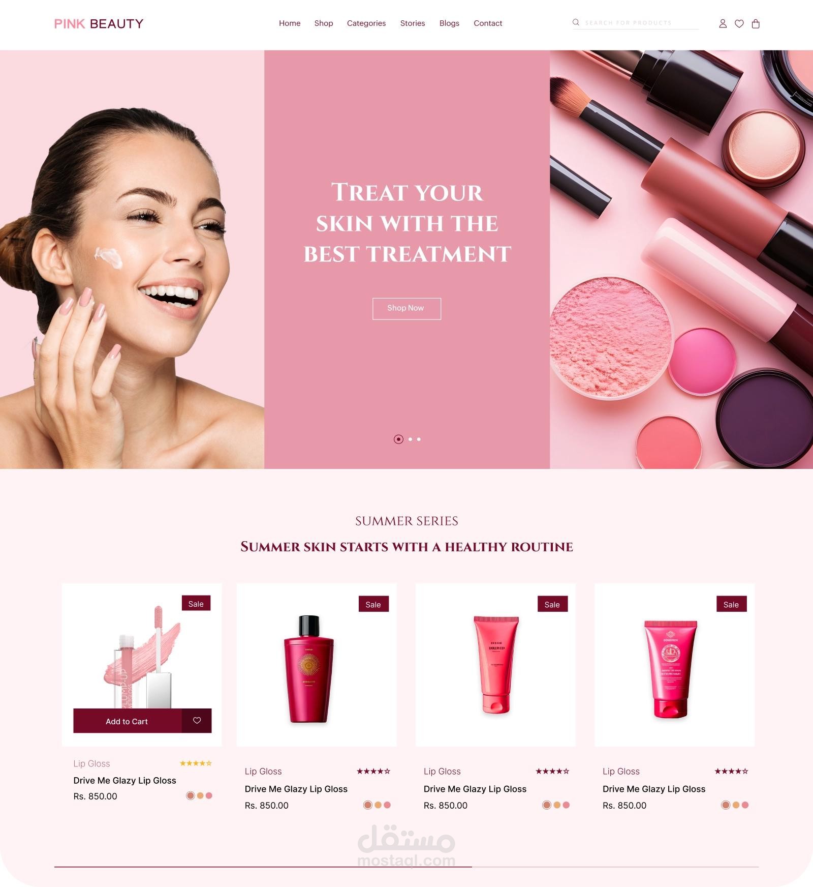 Makeup / Cosmetics E-commerce Website