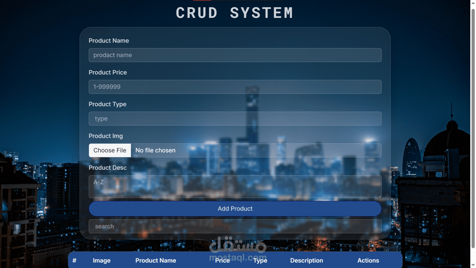 crud system