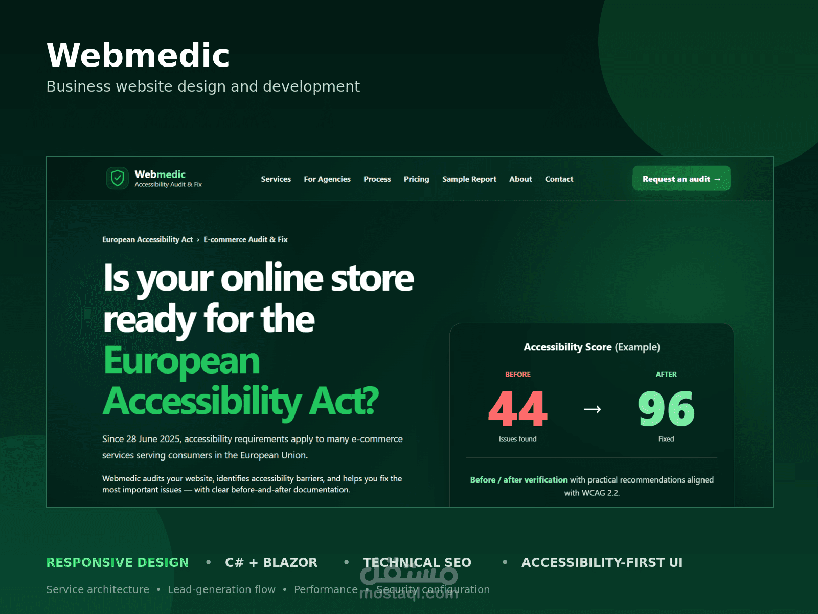 Webmedic – فحص وتطوير المواقع لتناسب الأشخاص ذوي الإعاقة