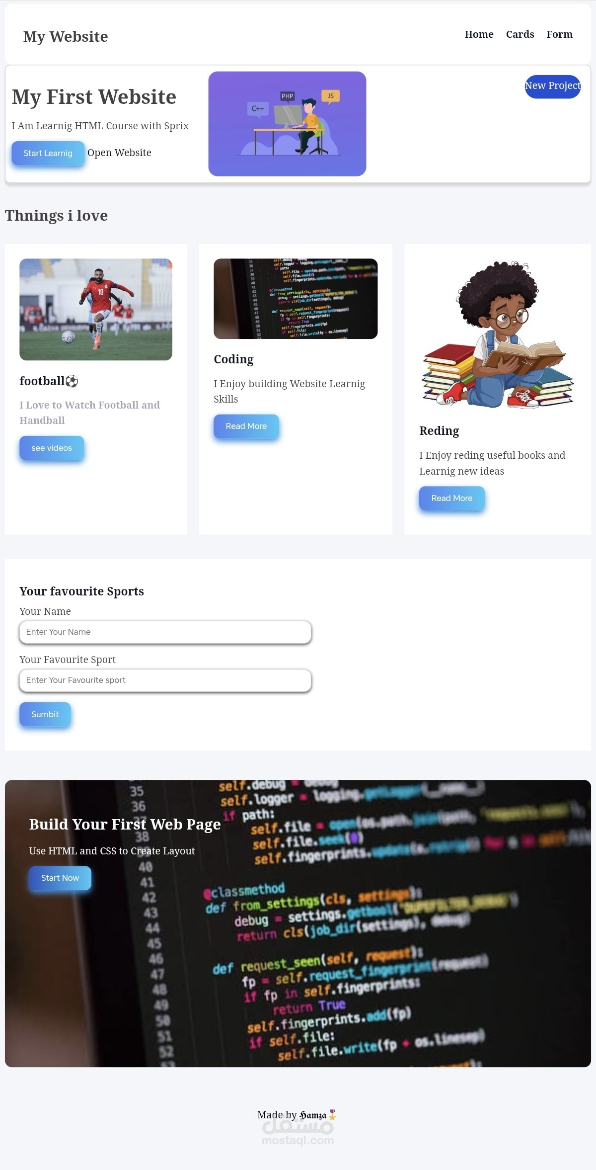 My first web site