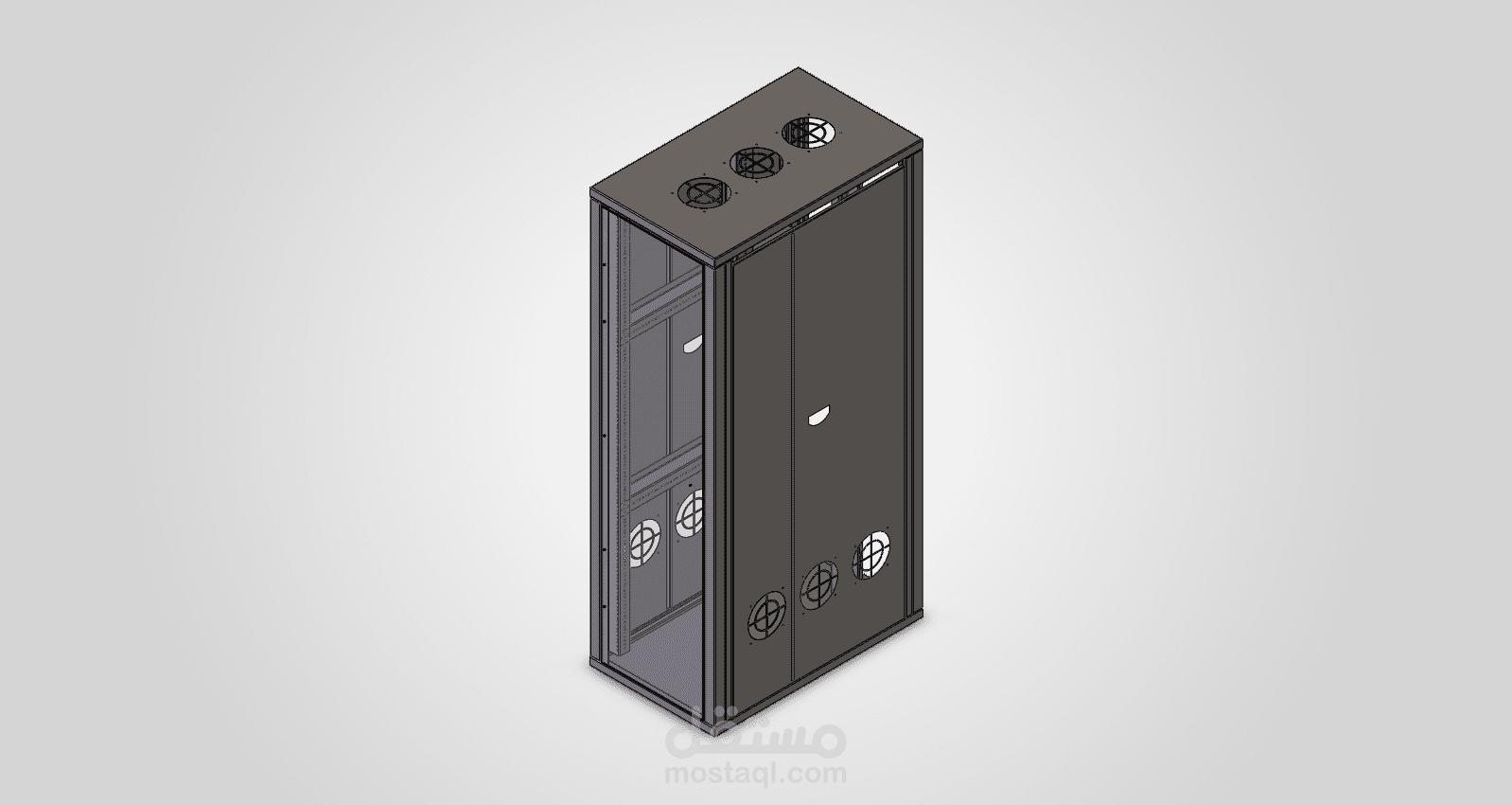 تصميم سيرفر راك كابينت (Server Rack Cabinet) - Sheet Metal Design