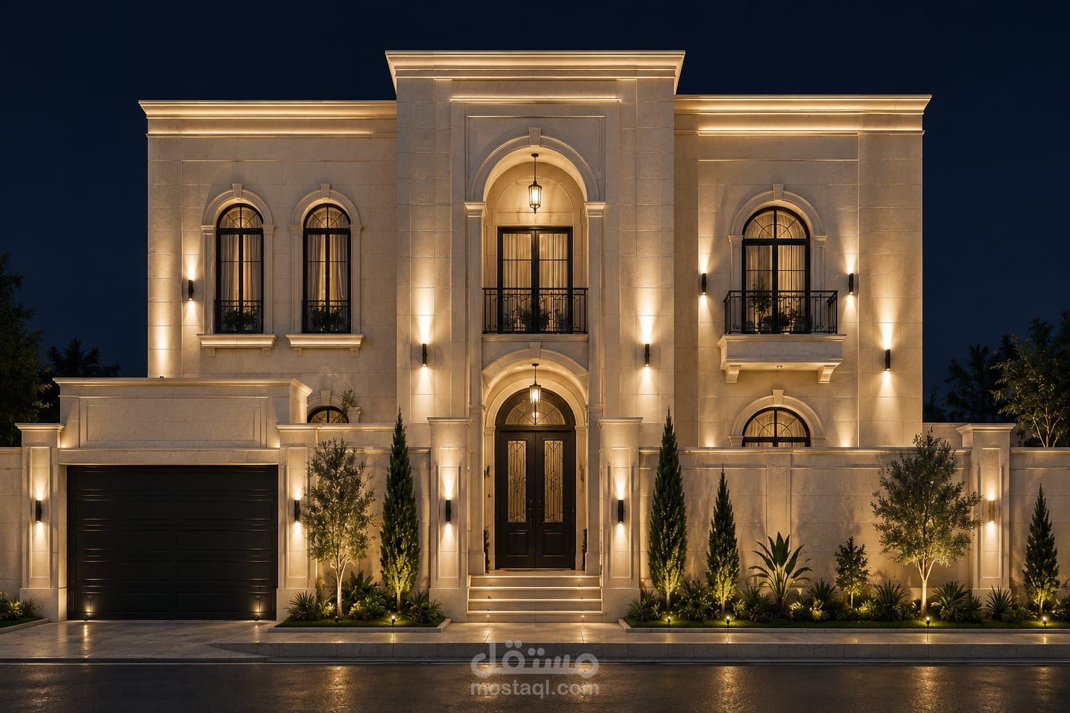 تصميم ڤيلا احترافي من الخطوط إلى المنظور الواقعي الطبيعي
