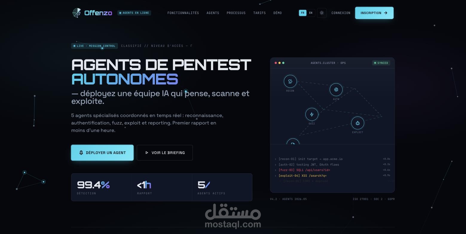 منصة Offenzo لاختبارات الاختراق الآلية بالذكاء الاصطناعي