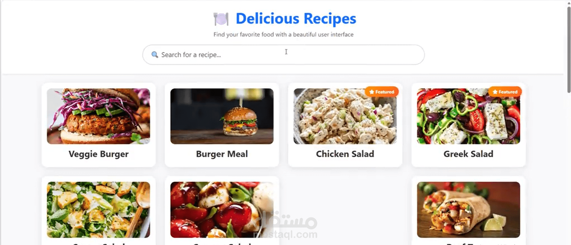 Delicious Recipes Website