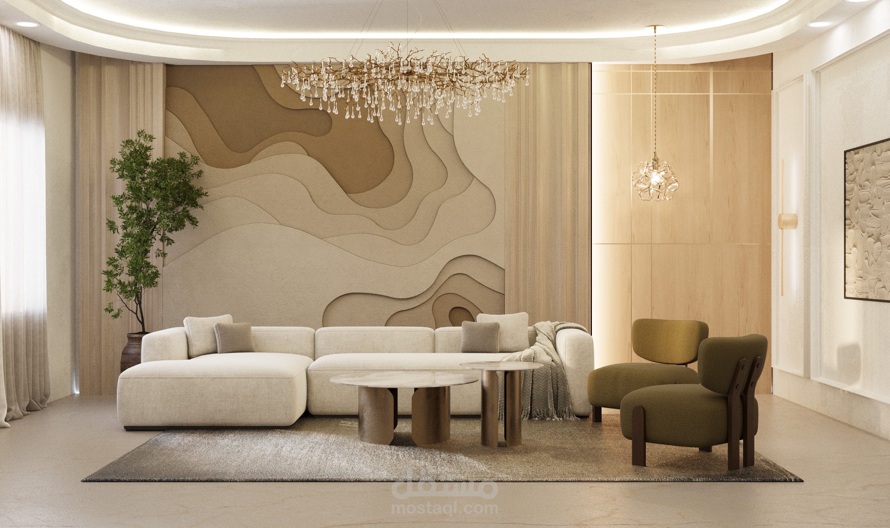 MODERN ORGANIC CONTEMPORARY LIVING ROOM