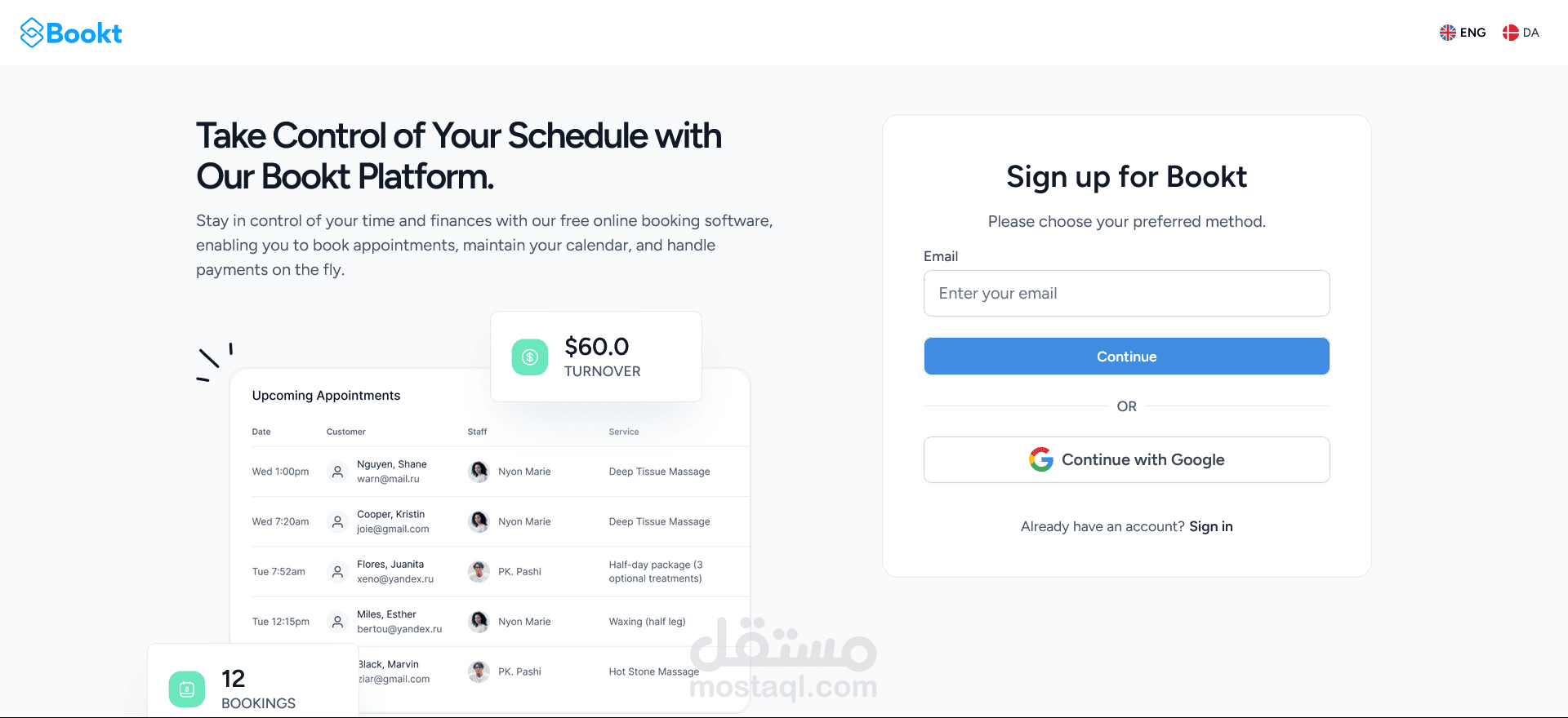 Bookt – Service Booking & Business Management Platform