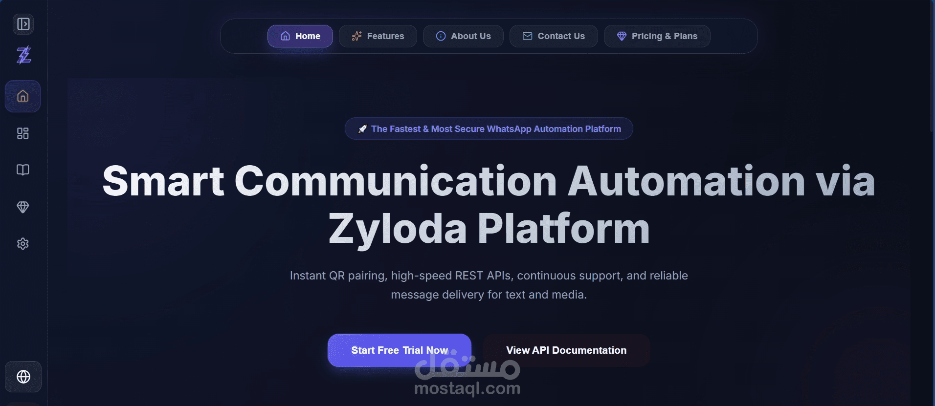 Zyloda - منصة SaaS متكاملة لأتمتة رسائل الواتساب وربط الـ REST API برمجياً