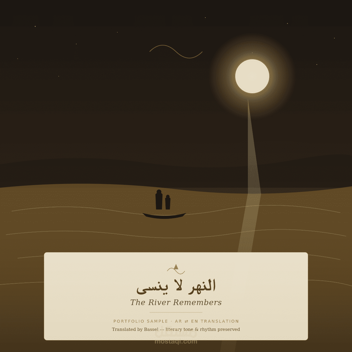 عيّنة ترجمة رواية قصيرة (AR ⇄ EN) — The River Remembers