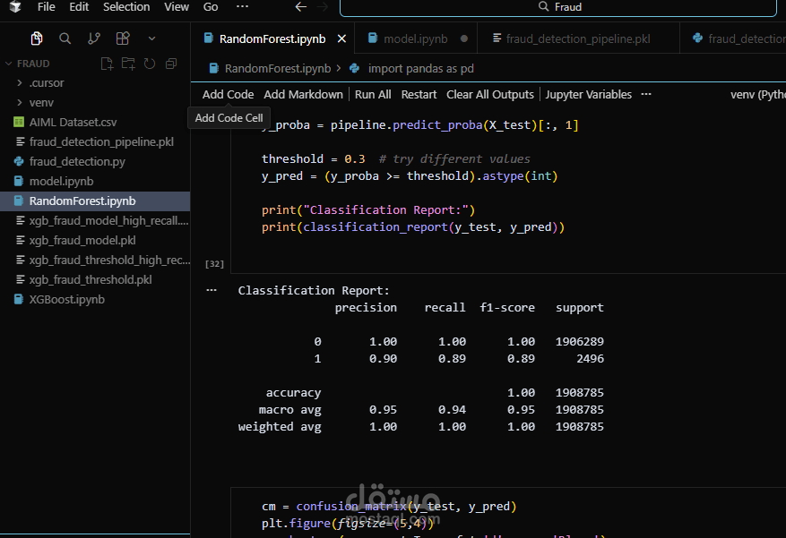 fraud detection ml model
