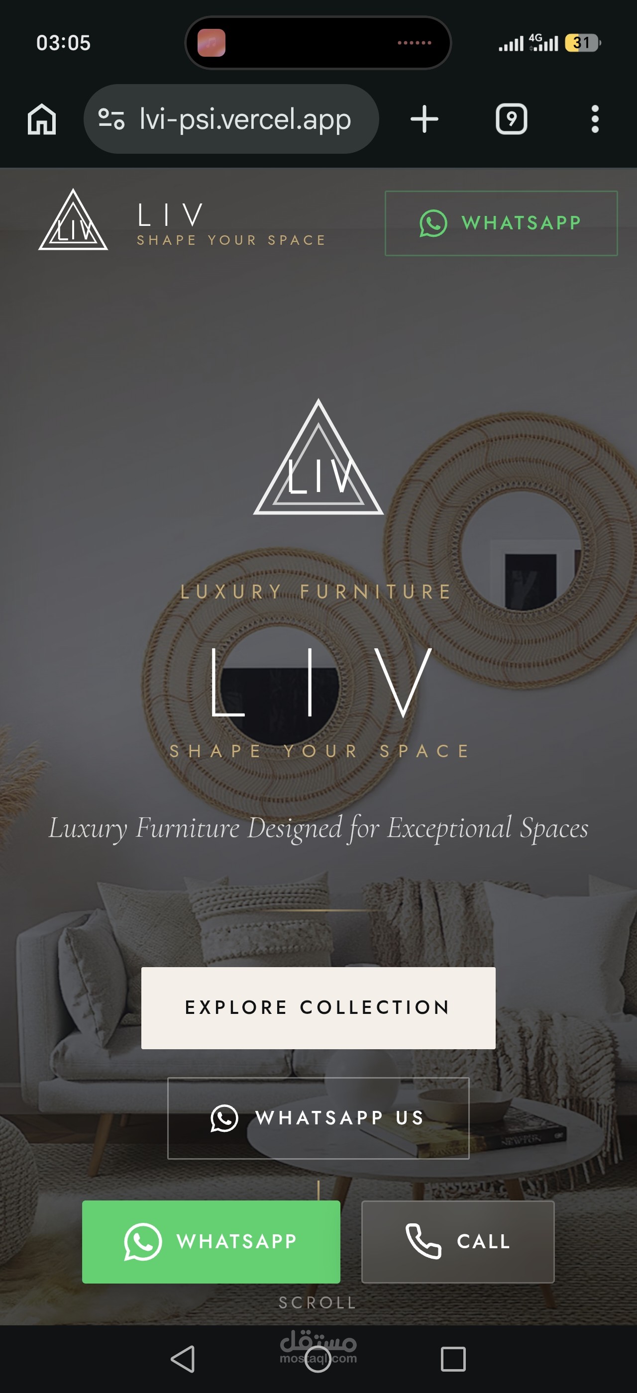 Furniture showurm website