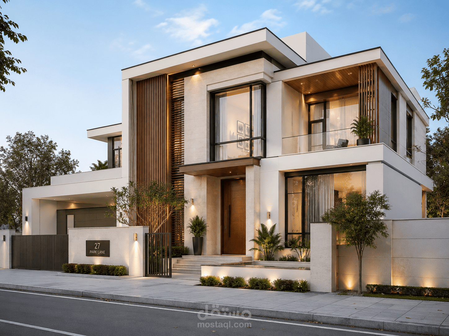 تصميم وتطوير واجهة فيلا مودرن فاخرة | 3D Architectural Visualization