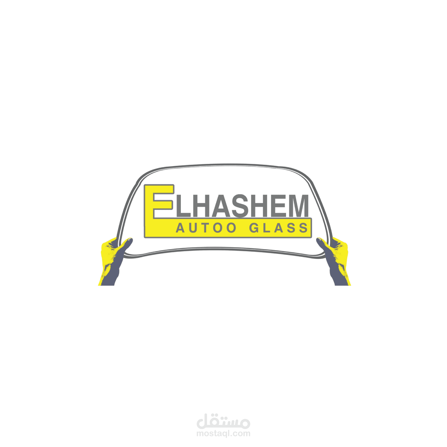 لوجو إحترافي لـ الهاشم لزجاج السيارات