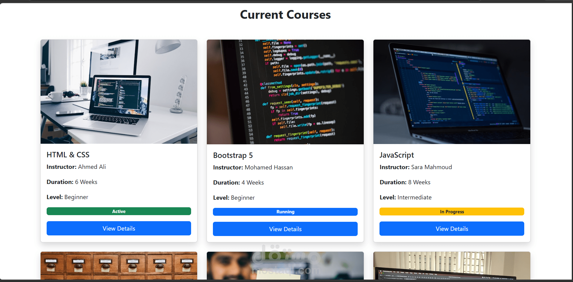 تصميم وتطوير موقع فريق متجاوب باستخدام Bootstrap