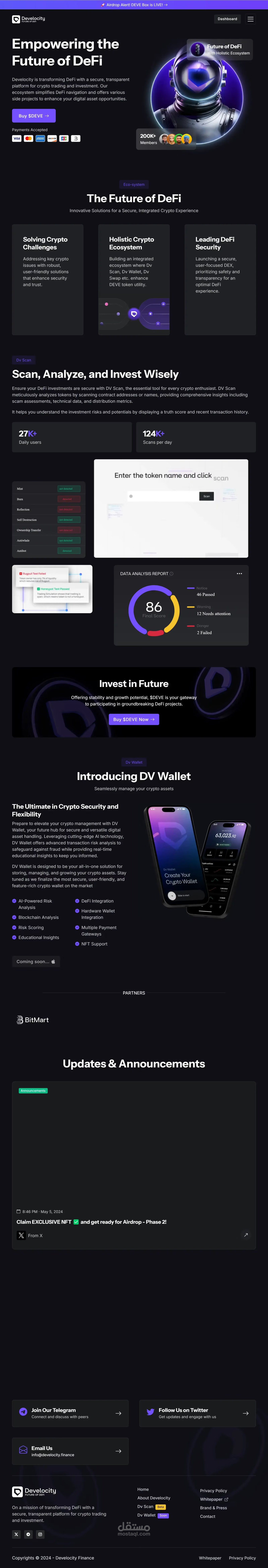 Develocity — Decentralized Finance Platform
