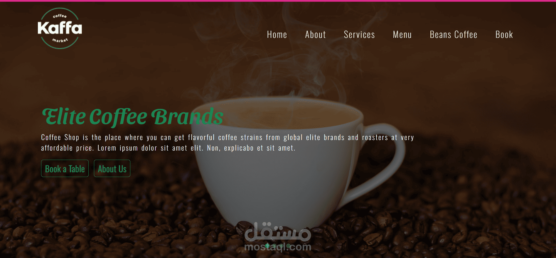 Kafa- Responise cafe website