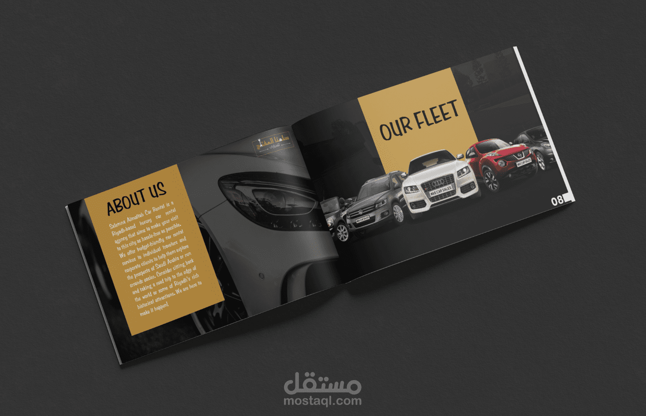 company profile  تصميم بروفايل شركة تأجير سيارات