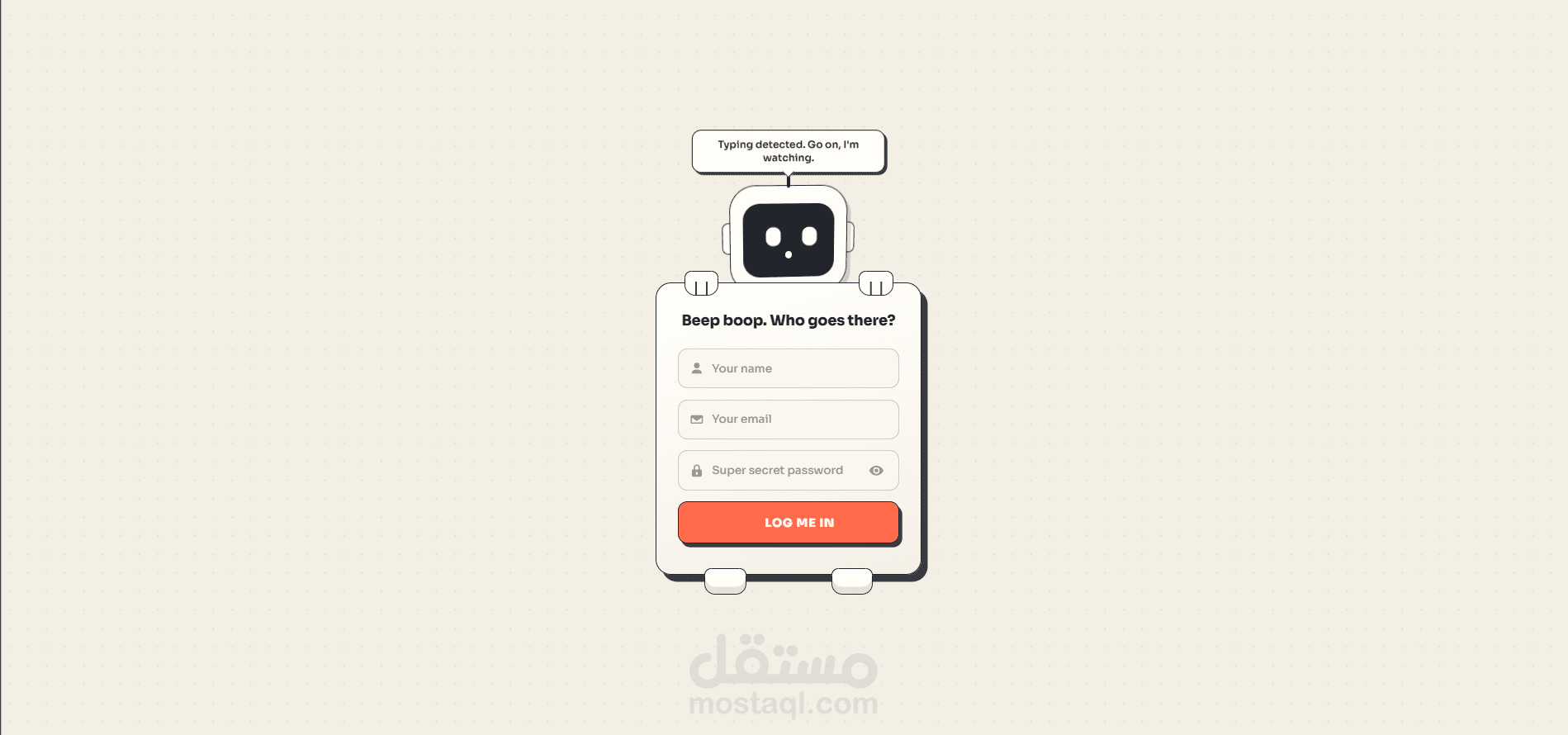 Robot login