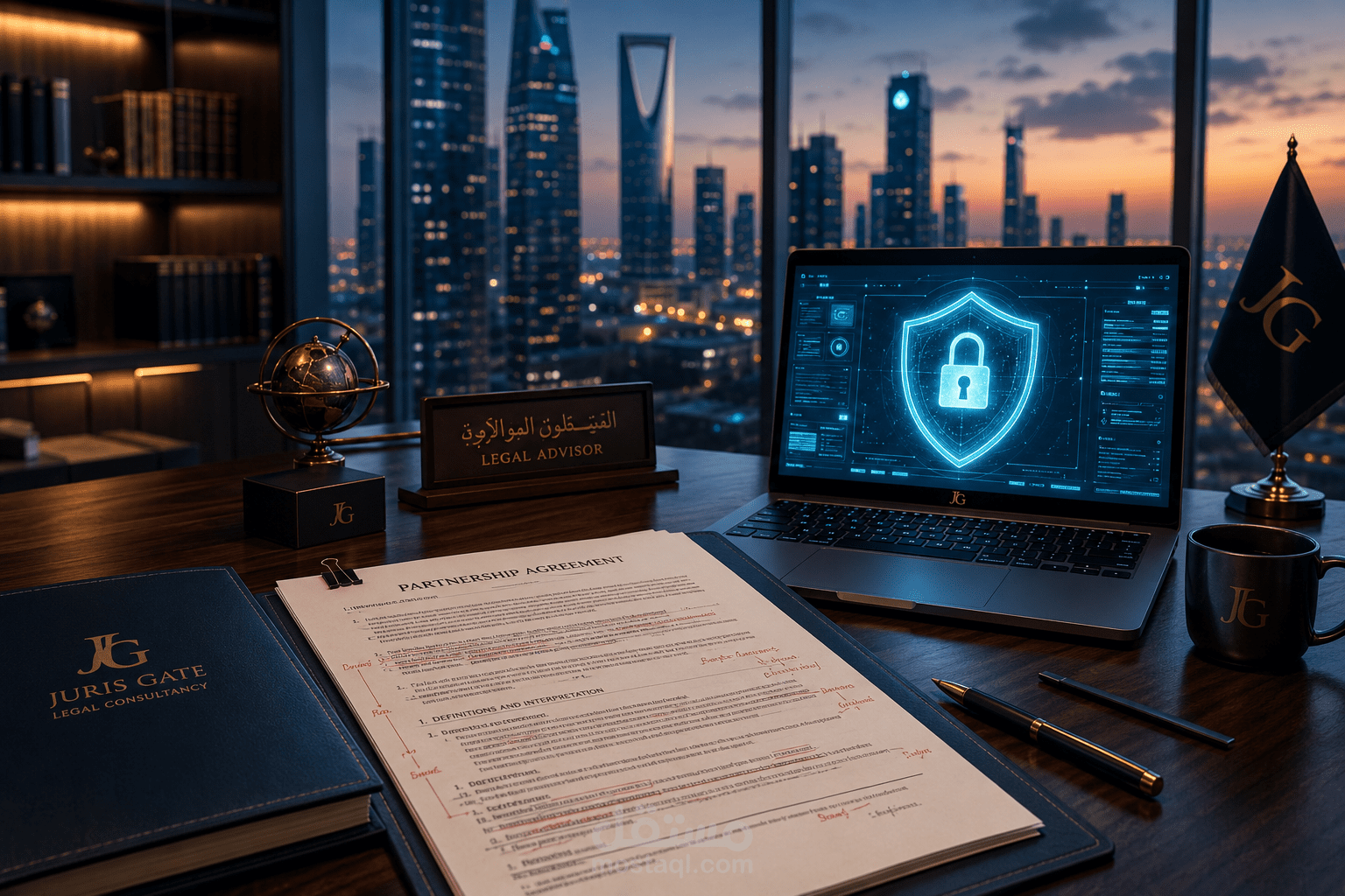 إعادة الهيكلة القانونية لعقد شراكة تقني دولي بين شركة اوروبية وشركة من السعودية.