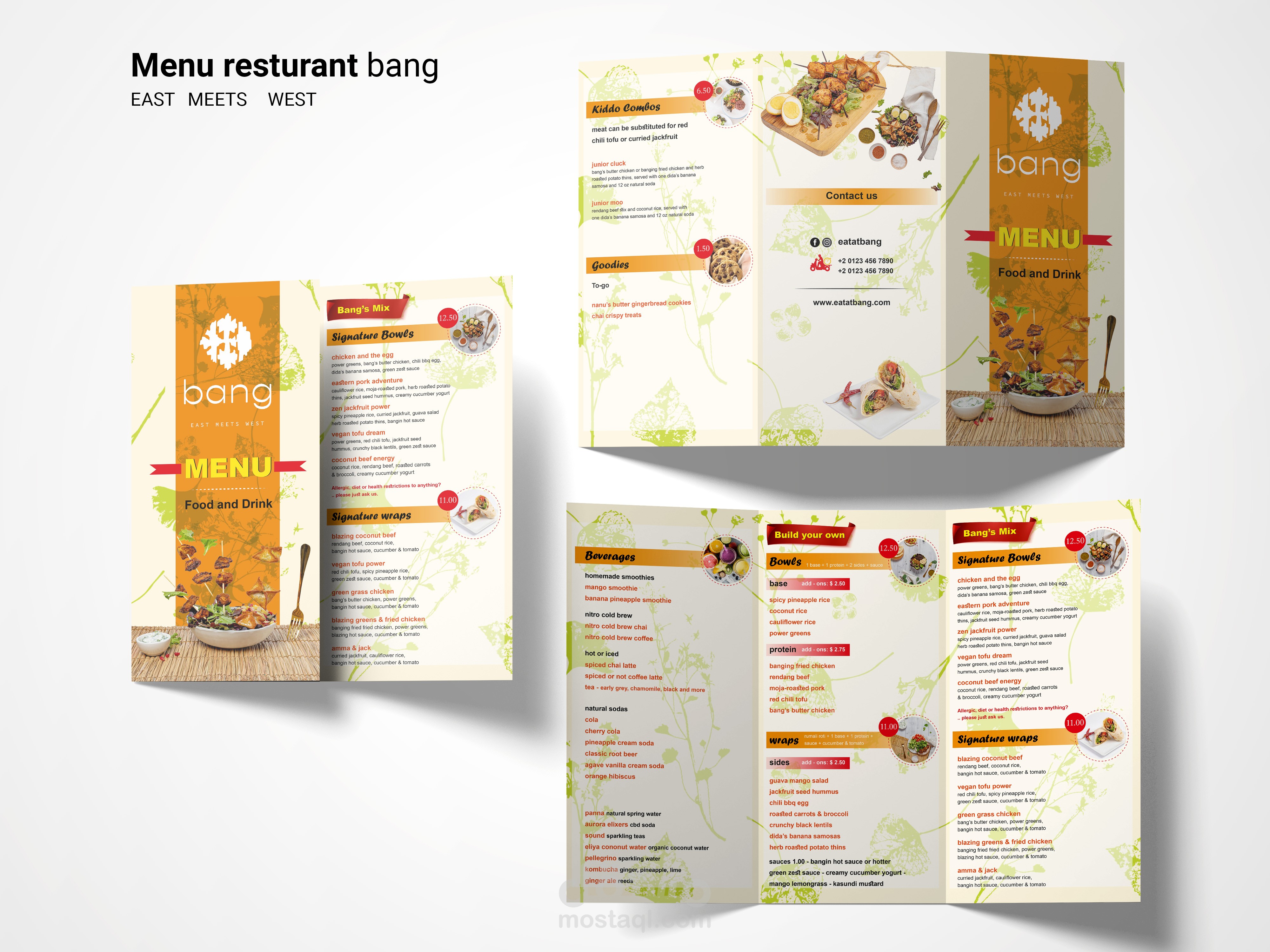 Menu bang restaurant