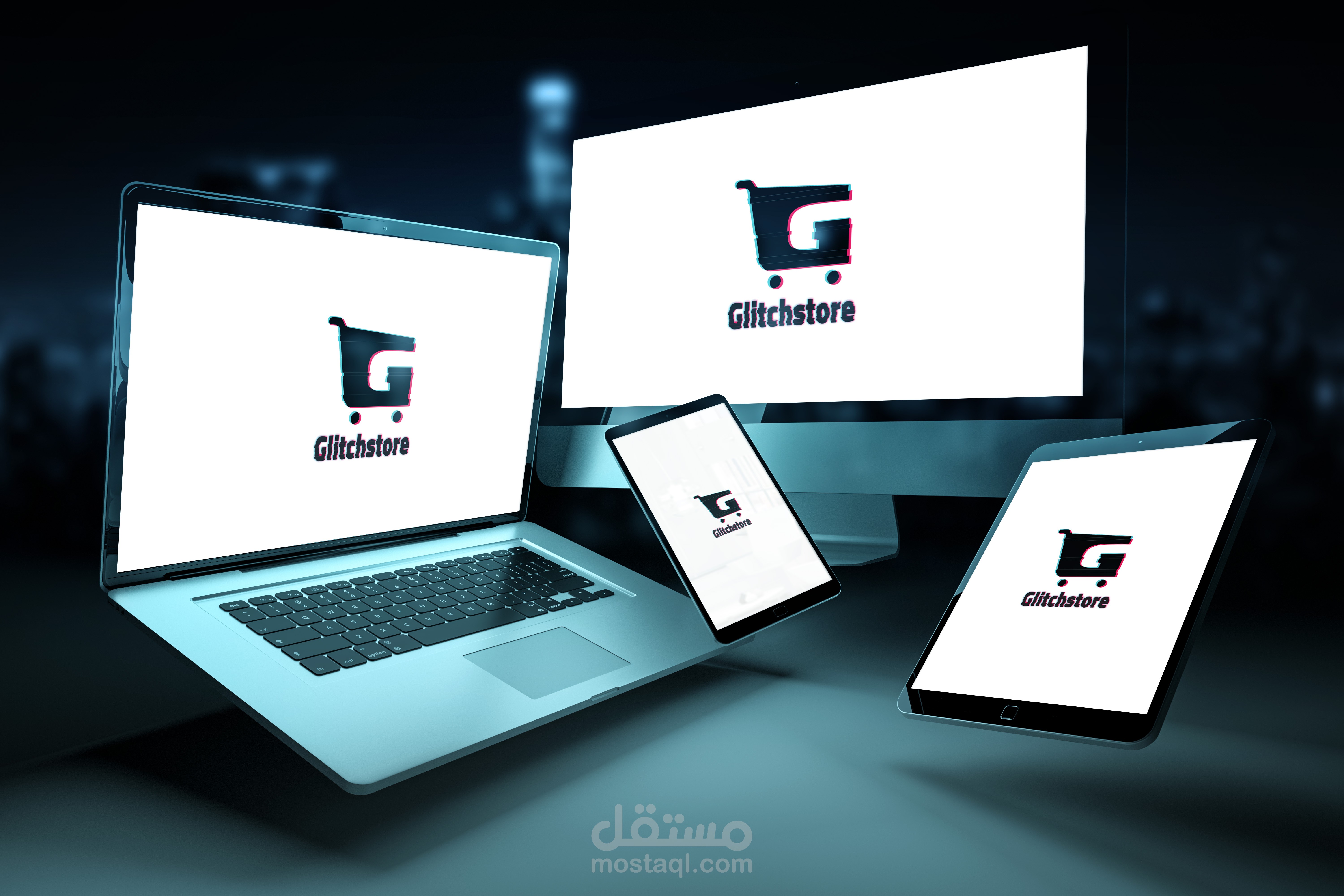 شعار وهويه لموقع Glitchstore