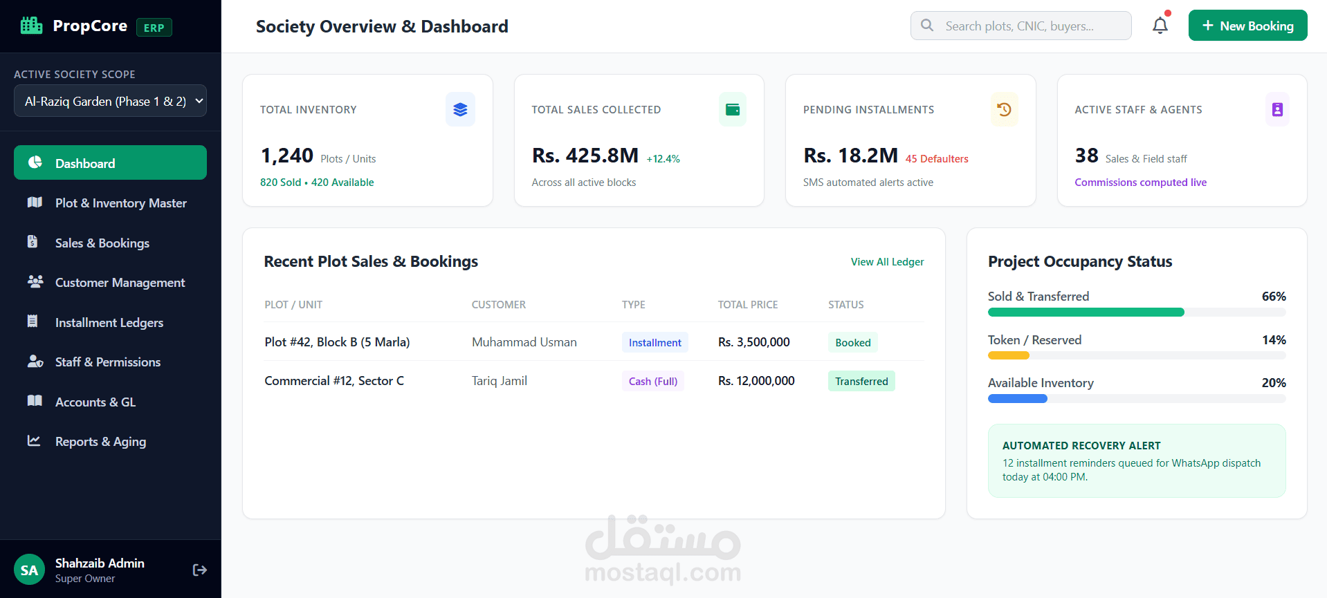 Laravel Developer – Property ERP & Real Estate Management Platform