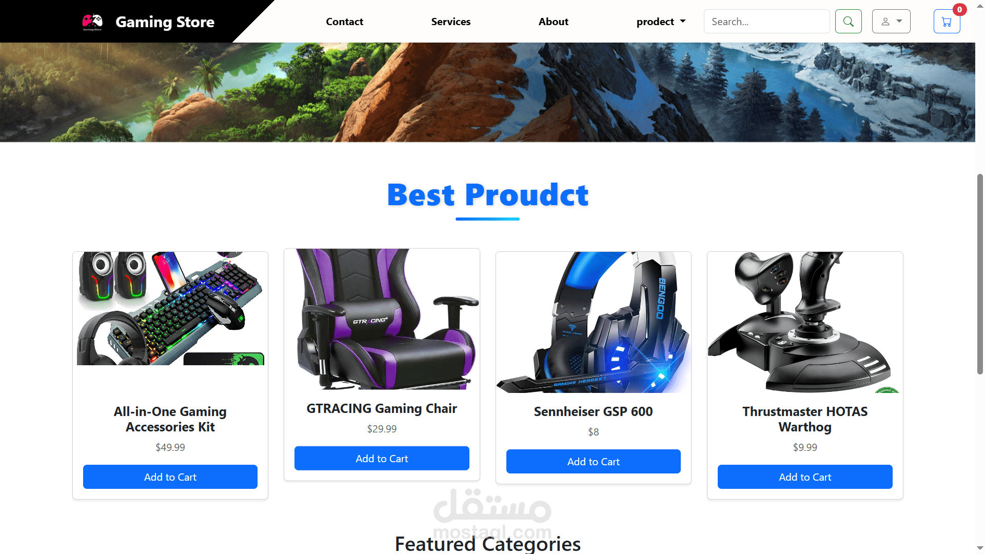 gaming store e-commers