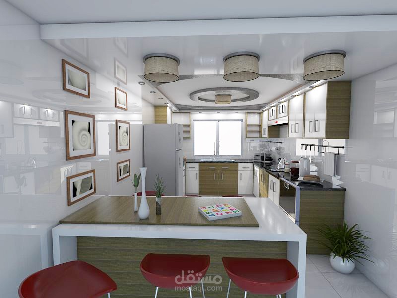 تصميم مطبخ على الطراز الحديث