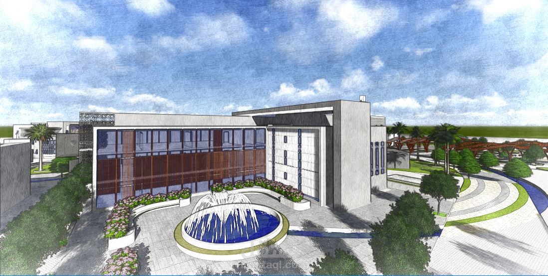 تصميم حديقة لمبنى اداري