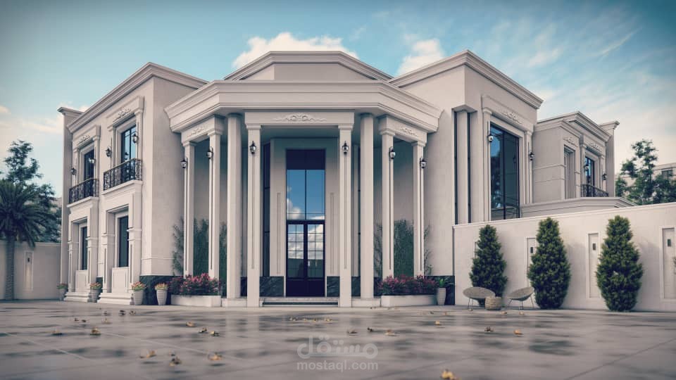 تصميم واجهة نيوكلاسيك