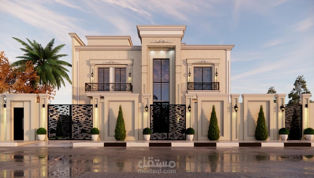 تصميم فيلا نيوكلاسيك