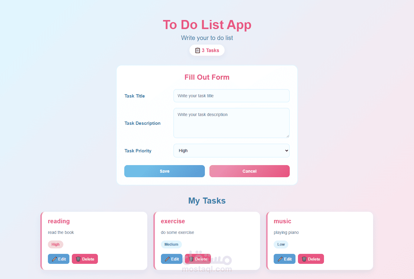 To Do List App