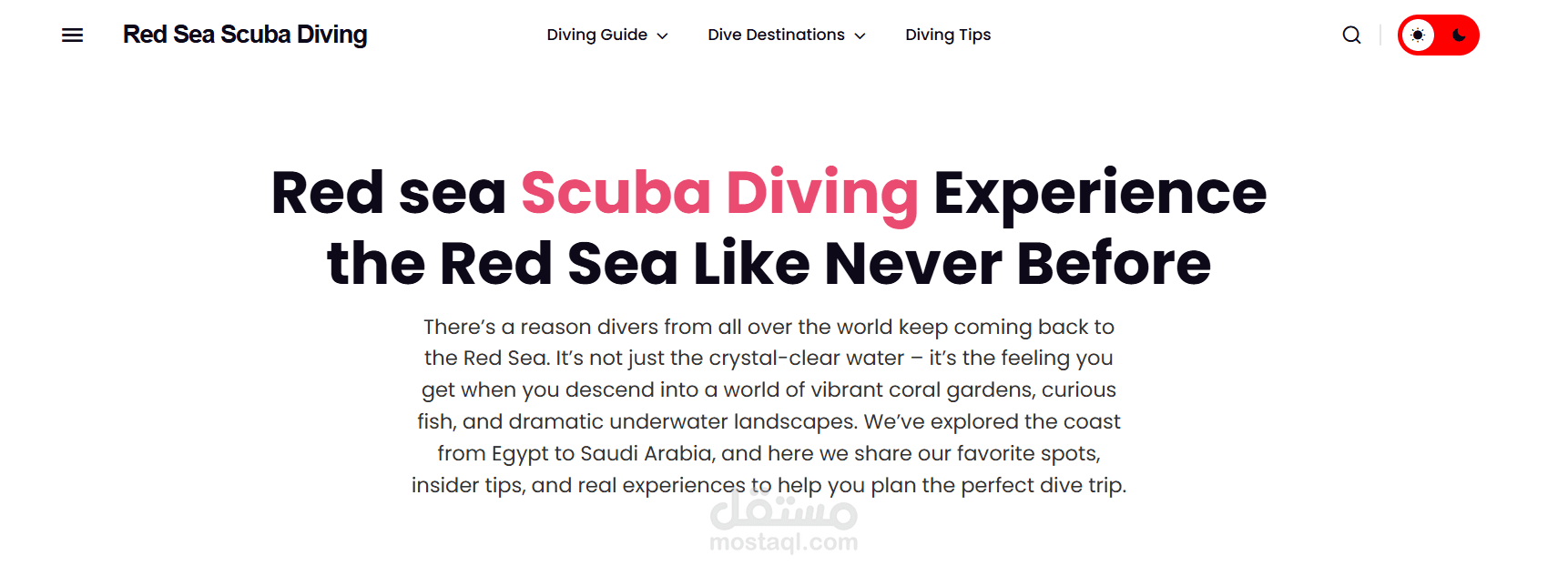 Diving in Hurghada — منصة متخصصة في الغوص بالبحر الأحمر