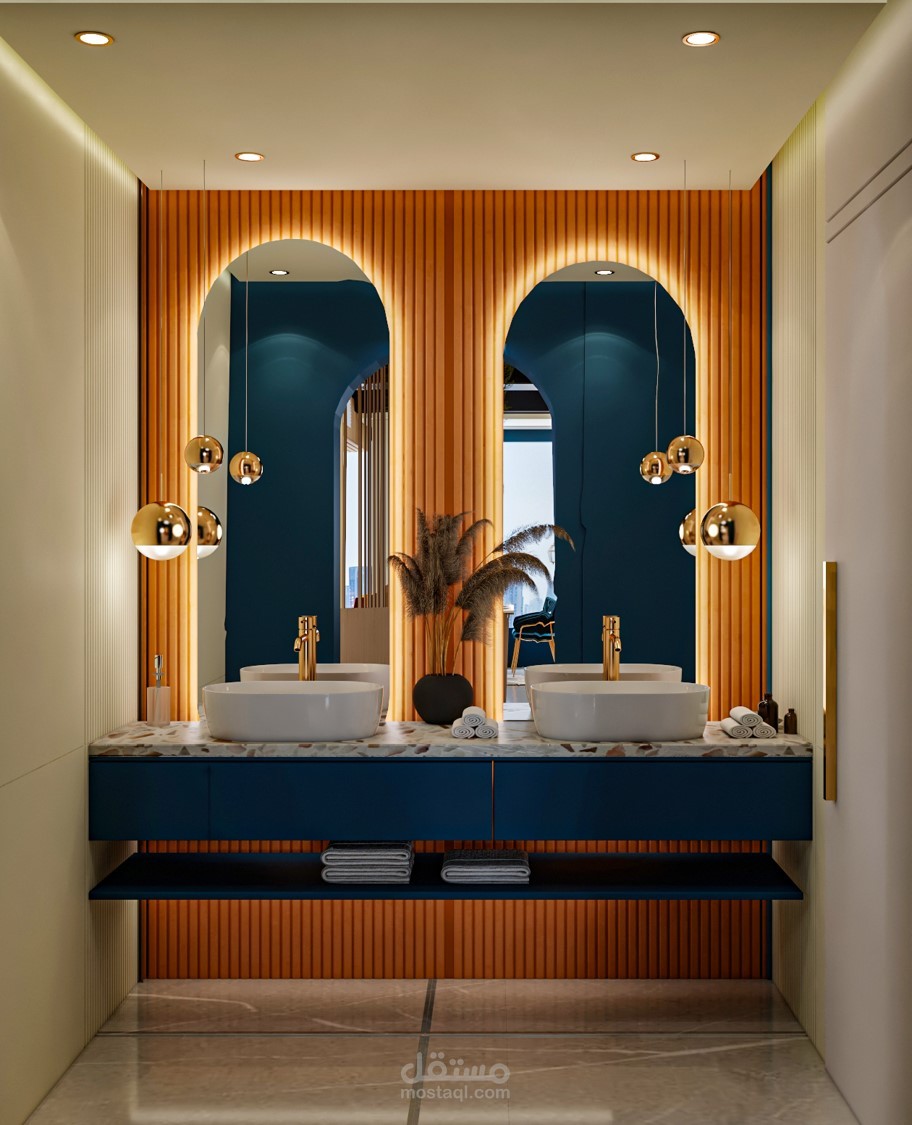 تصميم منطقة حمامات