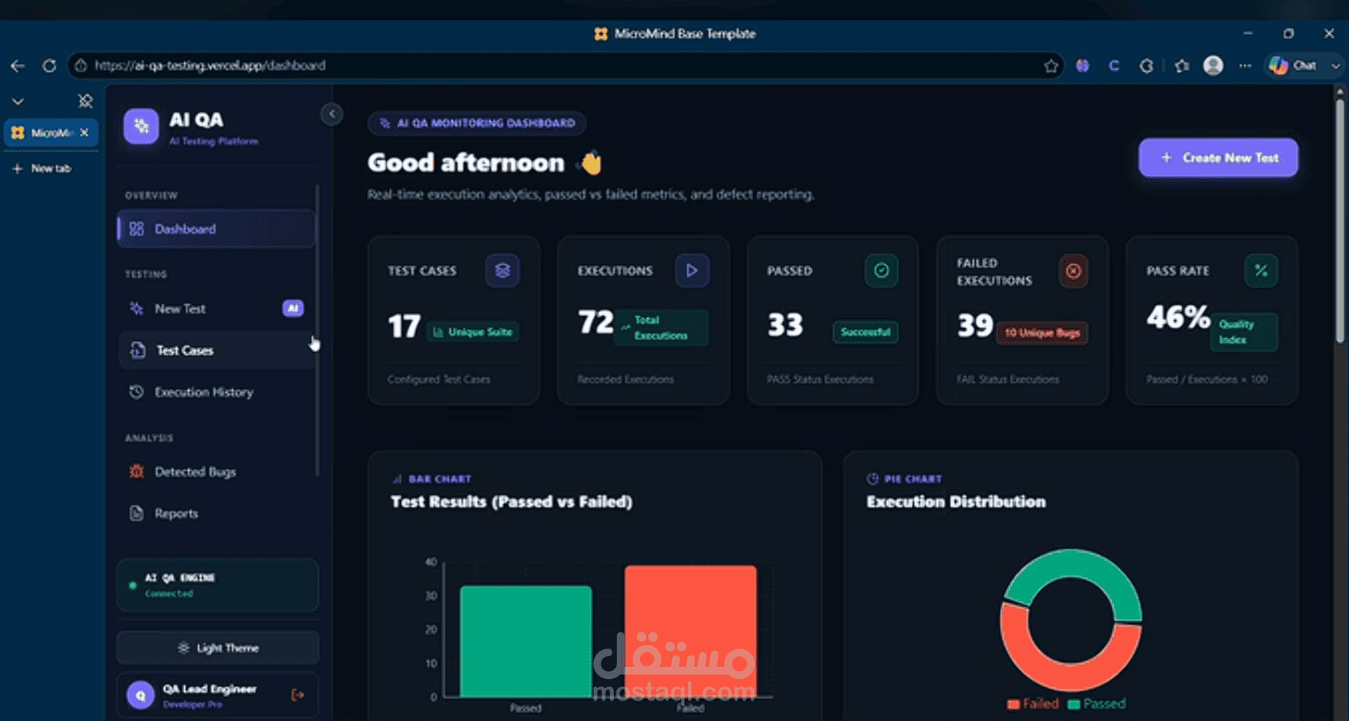 AI QA Testing Platform – منصة ذكية لاختبار واجهات APIs