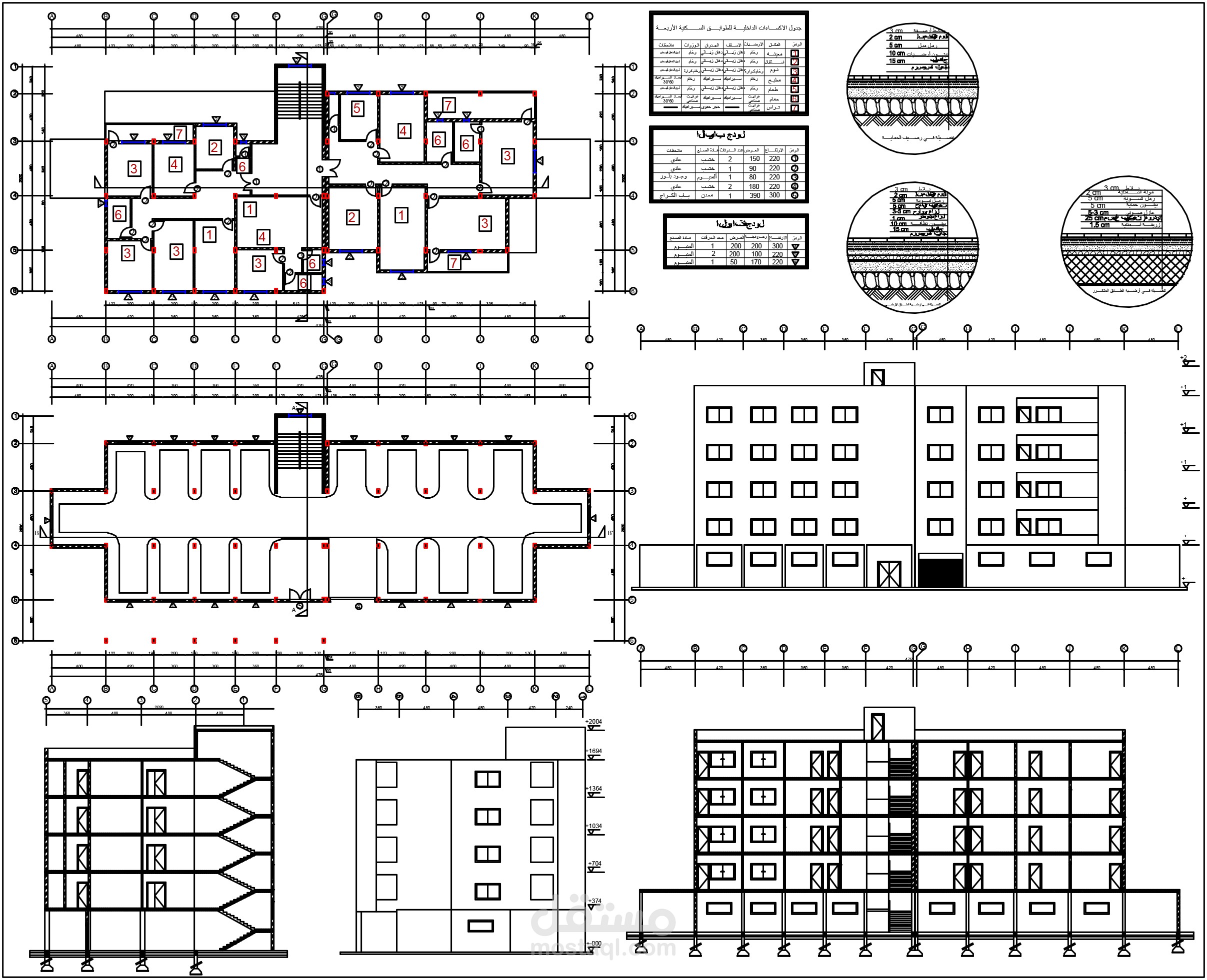 مبنى سكني مع كراج في الطابق الأرضي