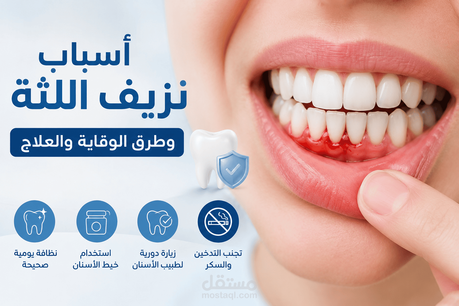 أسباب نزيف اللثه و علاجها.