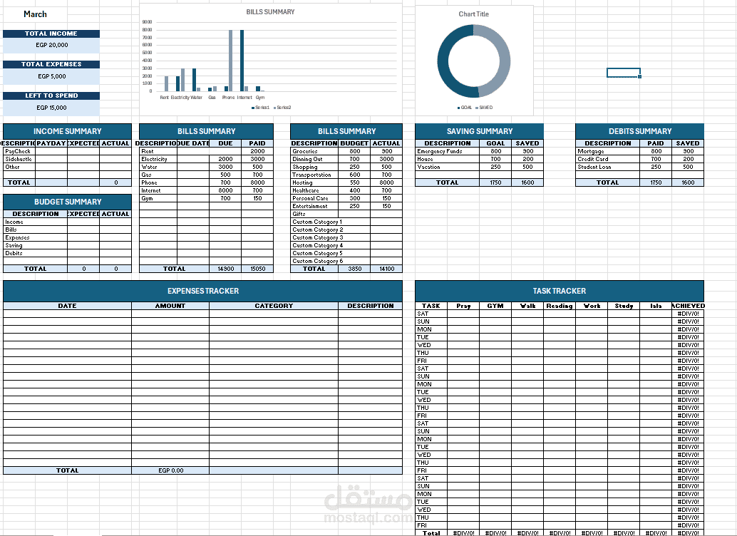 Budget & Task Tracker