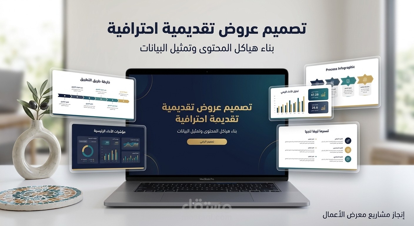 تصميم وتنسيق عرض تقديمي تفاعلي واحترافي (PowerPoint)