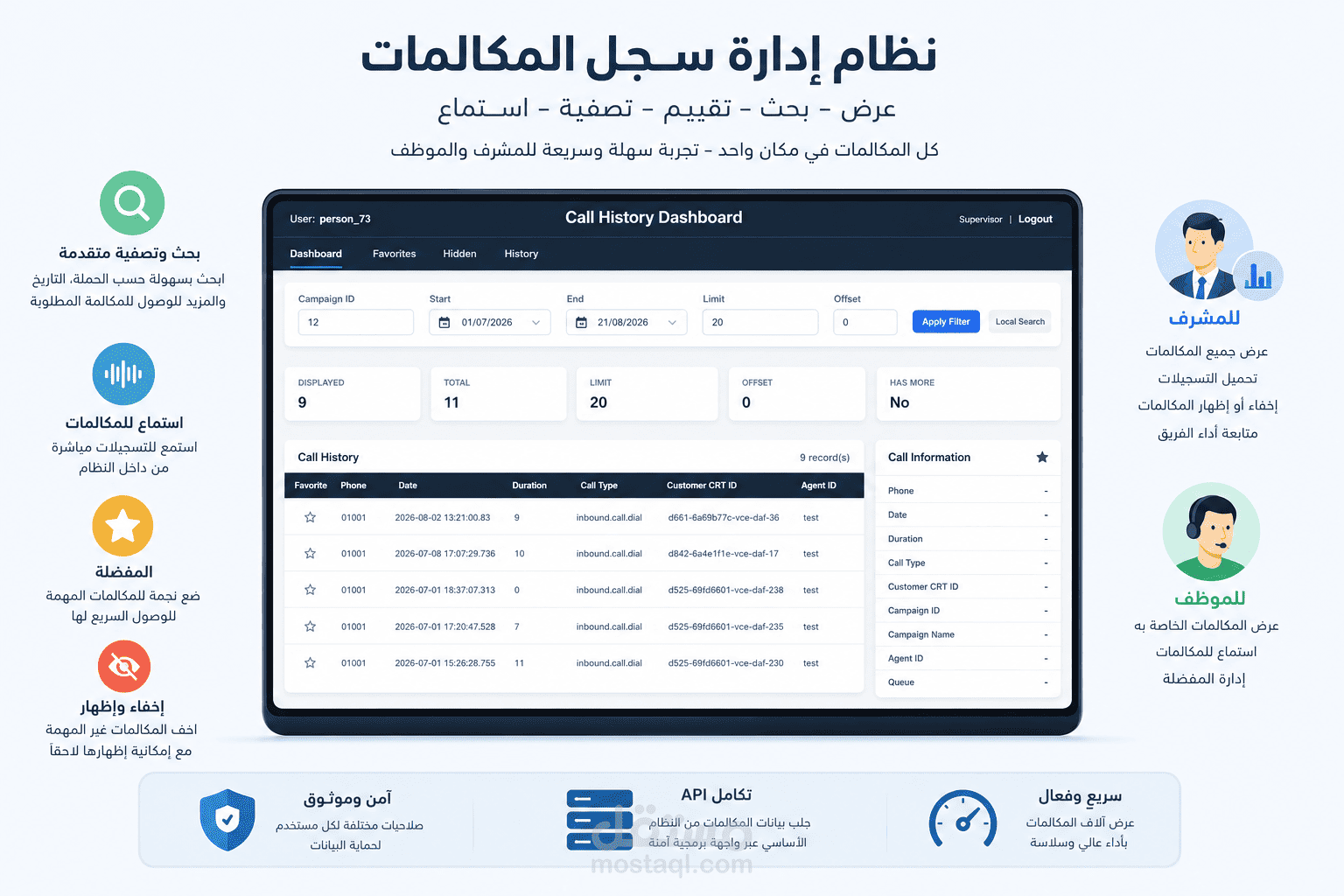 Call Data Management System – إدارة ومتابعة بيانات مكالمات العملاء