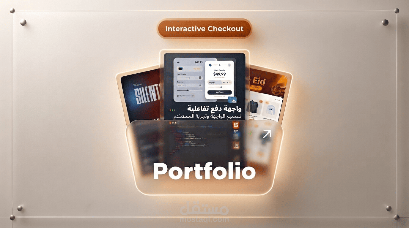 تطوير واجهة صفحة دفع تفاعلية (Checkout Page & Interactive Credit Card)